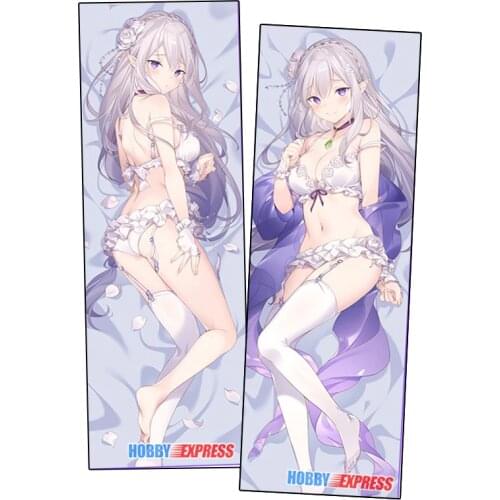 Hobby Express Anime Dakimakura Japanese Otaku Waifu Hugging Body Pillow Cover Emilia Rezero YCDS636