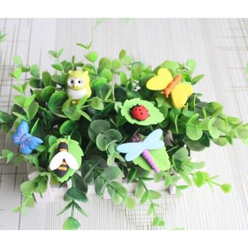 New Arrival cute animal eraser owl eraser diligent honeybee eraser set dragonfly eraser MOQ 6 pieces per lot