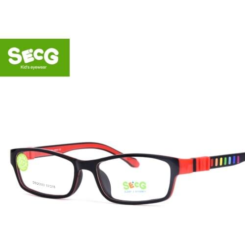 SECG Flexible Kids Eyeglasses Frame TR90 Children Glasses Unbreakable Silicone Boys Girls Optical Myopia Kids Glasses