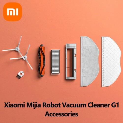 Original Xiaomi Mijia Robot Vacuum Cleaner G1 Main Brush Side Brush Mop Main Brush Cover Spare Parts Robot Cleaner Accessories