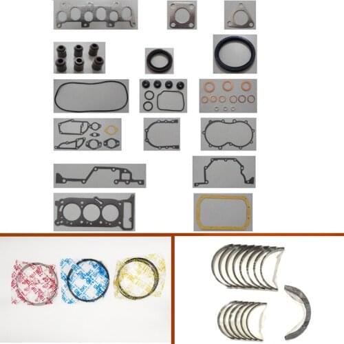 Engine complete overhaul full gasket set kit main crankshaft connecting bearing piston ring for Isuzu Engine : 3KR1