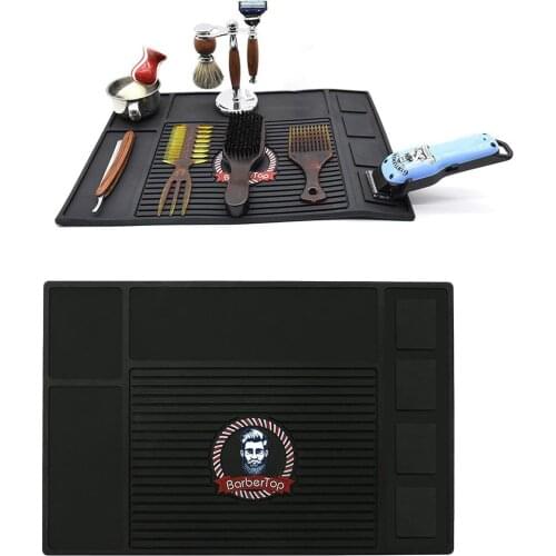 Hairdressing Anti-skid Silicone Mat Salon Table Mat Silicone Barber Hairdressing Mat Tray Non-Slip Heat-Resistant Pad Salon Mats