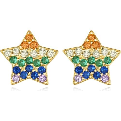 Stud Earrings Color Zircon Thomas Style Glam Fashion Good Jewerly For Women,2021Ts Gift In 925 Sterling Silver,Super Deal