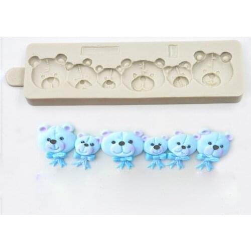 Bear Face Border Mould Silicone Mold Fondant Cake Decorating Tool Gumpaste Sugarcraft Chocolate Forms Bakeware Tools