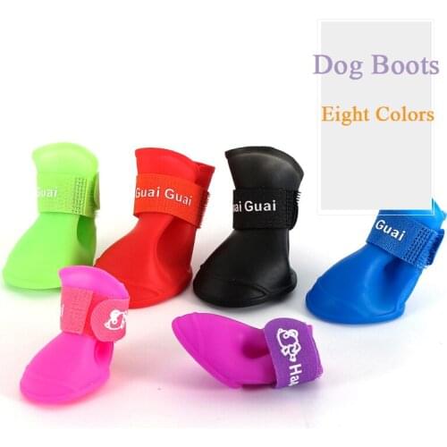 Pet Silicone Boots Small Giant Teddy Waterproof chong wu xie Pet Dog Rain Boots