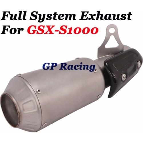 Slip-On For SUZUKI GSX-S1000 GSX-F1000 GSXS1000 Full System Motorcycle GP Exhaust Middle Link Pipe Escape Connection Tube Carbon