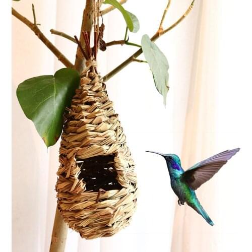 Straw birds nest, handmade birds nest, bird cage, garden decoration, bird house, ecological bird house