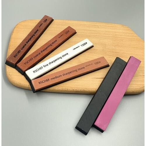 Sharpening Stone Coarse and Fine Polished Leather Knife Sharpener Whetstone Kitchen Tools Sharpener Bar Sharpener Fixing System