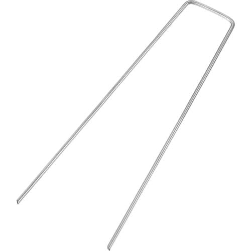 Uxcell U-Shaped Garden Stakes, Galvanized Landscape Staples U Pins Anchor Fence Pegs, 200x40mm(LxW) 3mm Rod Dia Square 35pcs