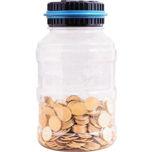 Smart Creative Euro Dollar RMB Piggy Bank Large Bucket Piggy Bank Electronic Automatic Counting Change Coin Piggy Bank Kid Gift