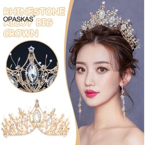 Jeweled Crowns Beautiful Headpiece Wedding Crown Wedding Tiaras Hair Accessories for Prom Birthday Costume Party VL