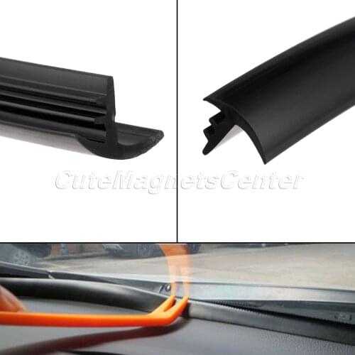 Mtsooning 1.6m Soundproof Sealing Strips Trim Silicone Noise Insulation Anti-dust for Car Dashboard Windshield Edges
