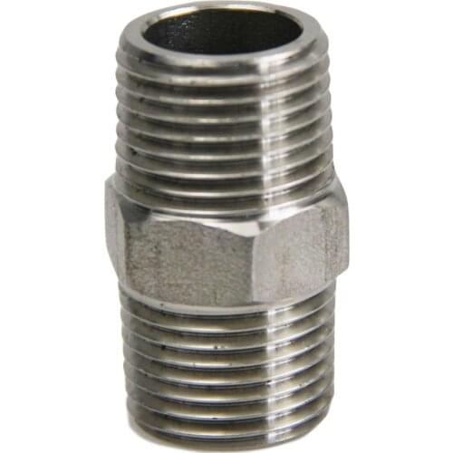 1/2 Inch BSP Stainless Hex Nipple