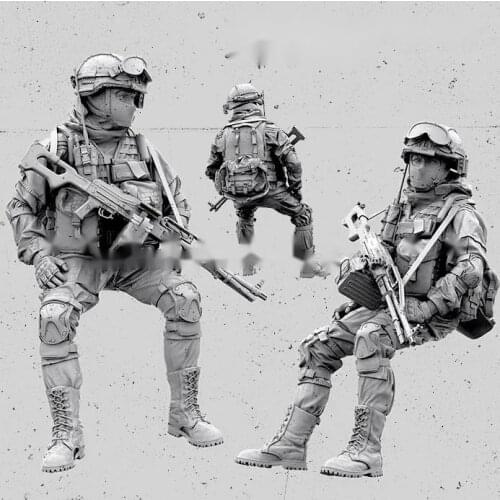 1/35 resin white model resin model Russian modern special forces soldiers need to manually color the model free shipping
