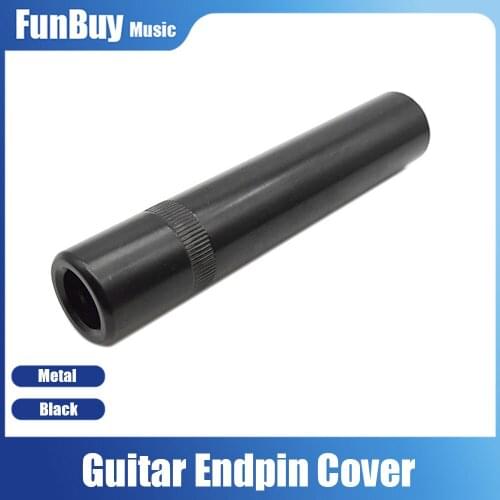 1PCS CYLINDER Back Cover for 6.35 Threaded Cylinder End Pin Jack for Acoustic Guitar Bass Mandolin Ukulele Black