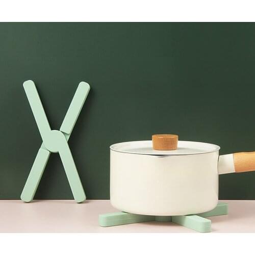 1Pcs Foldable Creative Silicone Non-slip Heat Resistant Pan Mat Table Pot Holder Placemat Dish Plate Coaster Kitchen Tool