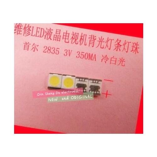 1000 pcs/lot FOR Original SEOUL LED LCD TV backlight lamp beads lens 1W 3v 3528 2835 cool white light bead new