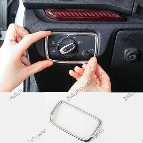 2013-2018 For Audi A3 8V stainless Interior Headlight Switch Button Cover Trim