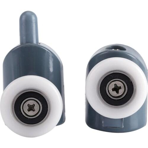 8Pcs/set Double Upper Single Down 25mmChromed Wheel Sliding Door Bearing Rollers Hardware For Shower Cabin Accessories