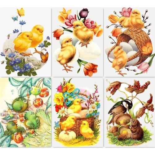 5D DIY Diamond Painting Cartoon Chick Animal Diamond Embroidery Cross Stitch Bird New Product Mosaic Set Home Decoration Gift