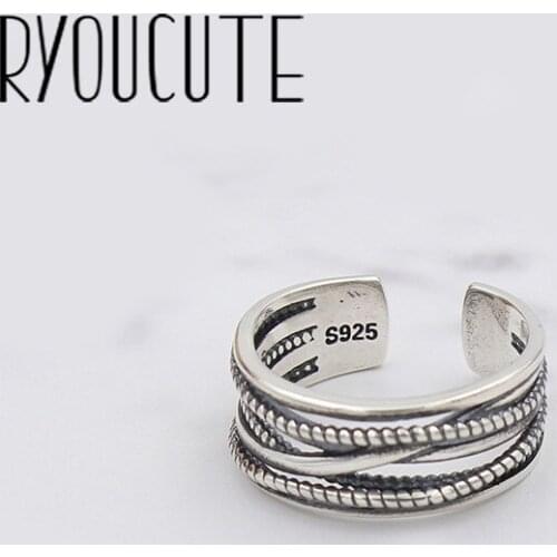 Bohemian Vintage Silver Color Retro Rings for Women Bijoux Gift Female Adjustable Size Finger Rings Anillos Wholesale