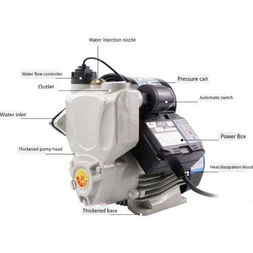 Household full automatic silent booster pump tap water cold and hot water self-priming pump solar energy