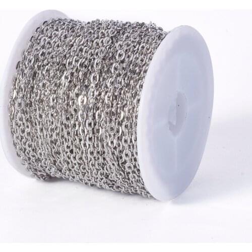 10m 3x2x0.5mm Iron Cross Chains for Jewelry Making Necklace Bracelet Earrings DIY Findings Accessories Design