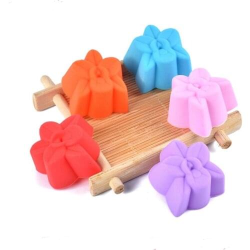 Kitchen Silicon Orchid Flower Shape Cake Mold DIY 5cm Muffin Cup Chocolate Baking Tool LX8116