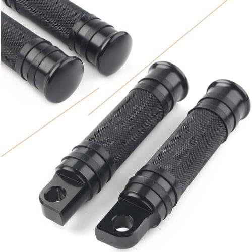 Chrome Motorcycle Footpegs Male Mount Foot Rest Footrest For Harley Davidson CNC Aluminum 2Pcs