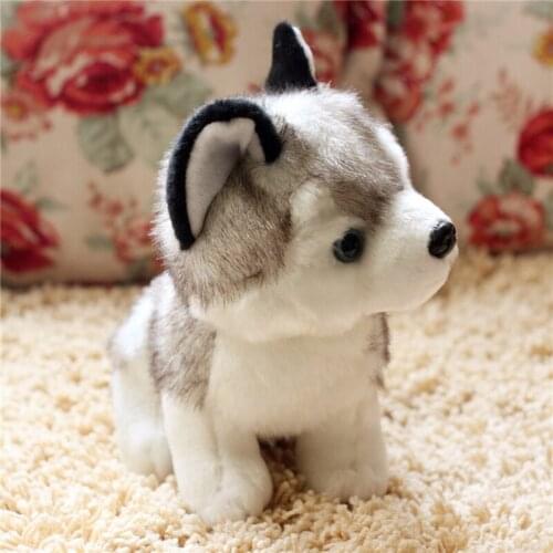 18 22 30CM Simulation Dog Plush Toy Husky Soft Stuffed dolls cute lifelike good Quality toy festival Birthday Christmas Gift kid