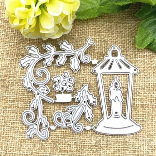 Metal Cutting Die Of Candle Branch Scrapbooking Mold Paper Card Postcard Handmade Craft Stencil Album Handcraft Embossing Moulds