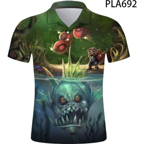 2020 New Summer Piranha 3D Printed Men Polo Shirt Fashion Streetwear Casual Summer Polo Homme Harajuku Short Sleeve Ropa