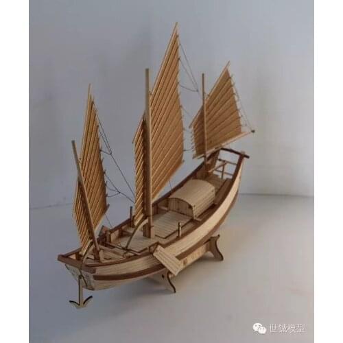 Wooden sailboat model assembly kit scale 1:100 Shaoxing ship Model buildingKit