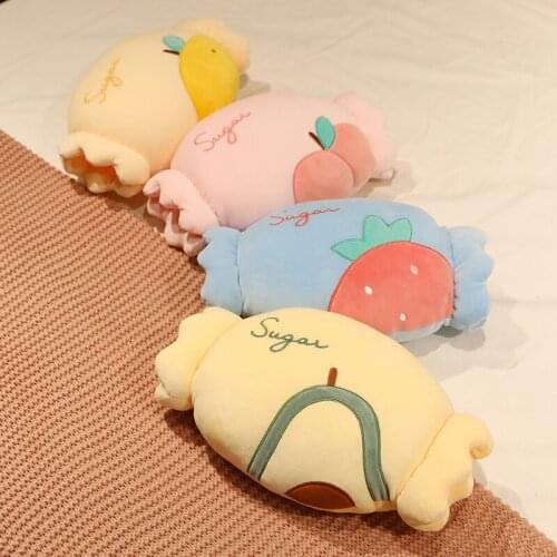 32CM New Stuffed Candy Pillow Kids Girls Dolls Soft Plush Hand Warmer Sofa Cushion For Relatives Christmas Holiday Gifts