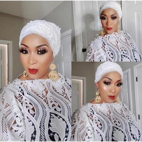 Latest African Guipure Lace Cord Lace Dubai Lace High Quality White Lace French Milk Silk Water Soluble Lace For Party Dress AWW