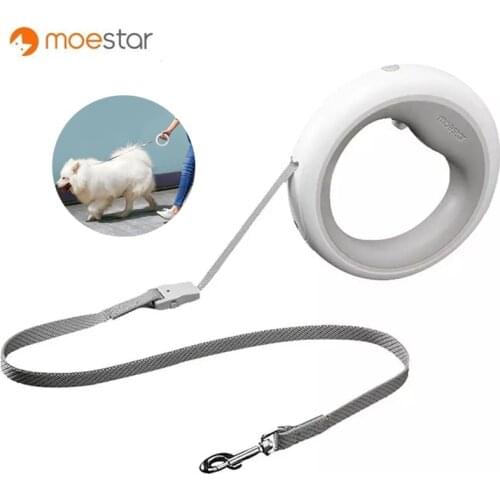 Upgrade Version MOESTAR Retractable Pet Leash Ring Flexible 3.0m Dog Traction Rope Pet Collar With LED Night Light for Dogs Pets