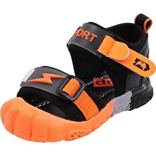 Girls Sandals 2021 Summer Boys Beach Shoes Children Sport Style Sandals Soft Bottom Baby Anti-kick Shoes SSS025