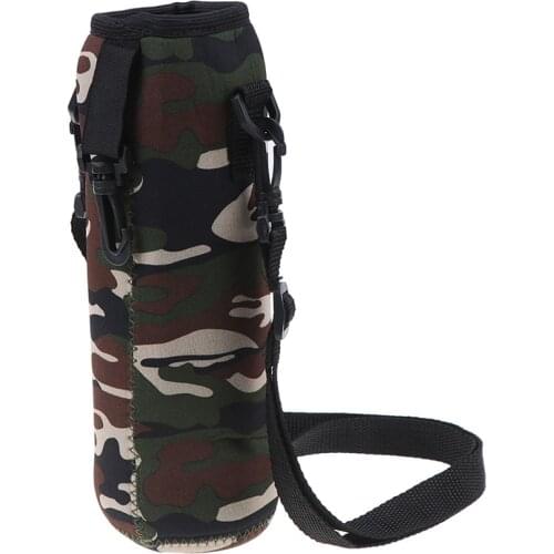 1000ml Tactical Water Bottle Holder Pouch Military Kettle Bag Camping Hiking Travel Survival Kits