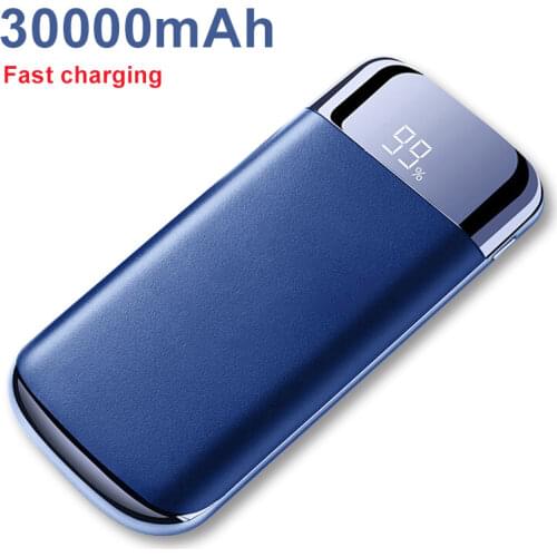 30000mAh Power Bank Portable External Battery With QC Two-way Fast Charging Portable Powerbanks Charger For Phone 12 xiaomi
