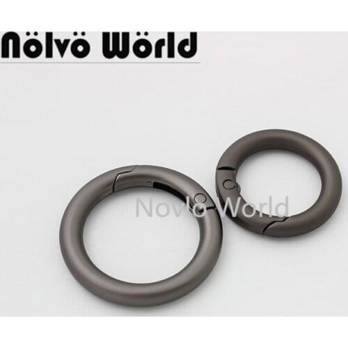10-50 pieces 4 size 19mm 25mm 32mm 38mm matte gun Thick Snap Spring Gate Ring for Sewing Purse Bag Handbag Handle Connector