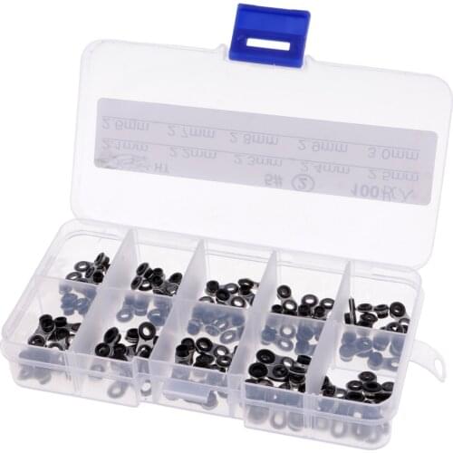 100pcs Black Fishing Rod Guides Tip Fishing Rod Eye Ring Rod Repair Kit Stainless Steel Frame