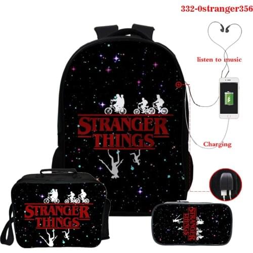 2021 Multifunction Fashion Stranger Things Backpacks High Quality Unisex BagPack School Bag for Teenage Girls Travel Back Pack