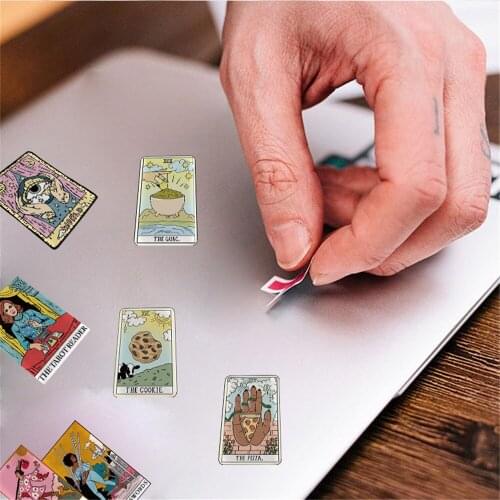 50Pcs/Set Wholesale Tarot-Card Stickers For Luggage Laptop Skateboard Water Bottle Car Decal Kids Gifts
