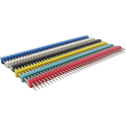 60/30Pcs Pitch 2.54mm 40 Pin 2x40 Double Row Male Breakable Pin Header Strip Straight Needle Connector Blocks Kits for Arduino