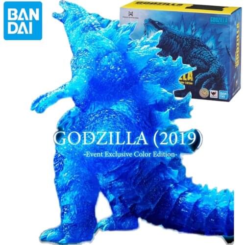 Bandai Godzilla 2 Anime Figures King of Monsters 2019 Godzilla 18Cm Blue Transparent Limited Edition Collectable