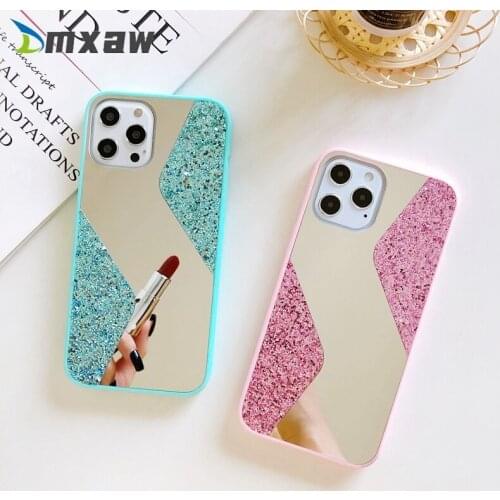 Bling Glitter Case For Samsung Galaxy A10 M10 J7 J2 Prime A750 A7 2018 Luxury Shiny Mirror Back Cover