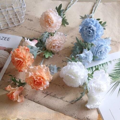 3 heads hibiscus flowers European style high end wedding hall home flower arrangement guide decoration