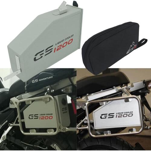 For BMW R1200GS ADV LC R1200/Adventure R 1200 GS 2013-2019 Decorative Aluminum Box Toolbox 5 Liters Tool Box Left Side Bracket