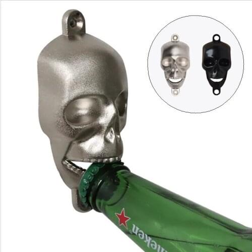 Halloween Creative Horror Skull Shaped Beer Opener Jar Opener Portable Skeleton Bottle Opener Beer Lid Remover Decorative