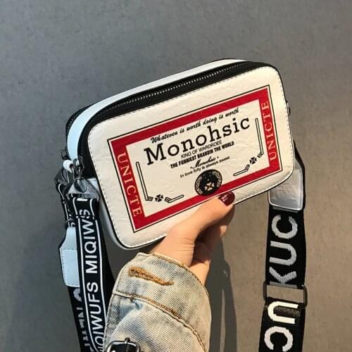 Queenie Fashion Bag Printed PU Leather Camera Bag Flap Cross body Shoulder Bag Message Bag With Wide-band For 2020 Luxury Design